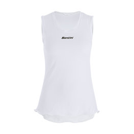 SANTINI Cycling sleeve less t-shirt - PIUMA LADY - white