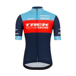 SANTINI Cycling short sleeve jersey - TREK TFR XC 2021 - light blue/blue