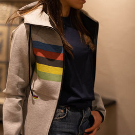 SANTINI hoodie - UCI RAINBOW - grey