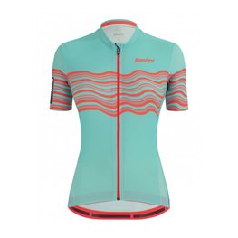 SANTINI Cycling short sleeve jersey - TONO PROFILO LADY - orange/blue
