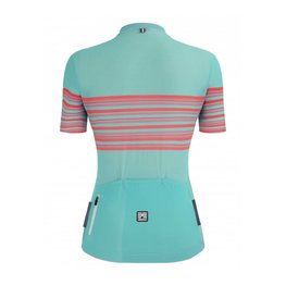 SANTINI Cycling short sleeve jersey - TONO PROFILO LADY - orange/blue