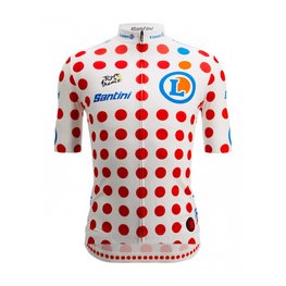 SANTINI Cycling short sleeve jersey - TOUR DE FRANCE 2024 - red/white
