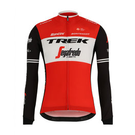 SANTINI Cycling winter long sleeve jersey - TREK 2019 CLASSE WNT - white/black/red