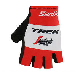 SANTINI Cycling fingerless gloves - TREK 2019 RACE - red/white/black