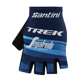 SANTINI Cycling fingerless gloves - TREK 2019 RACE LADY - black/blue