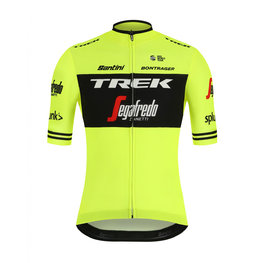 SANTINI Cycling short sleeve jersey - TREK 2019 BLEND - yellow/black