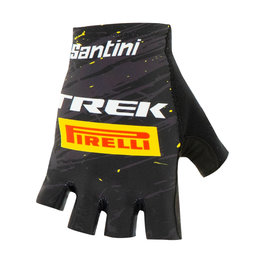SANTINI Cycling fingerless gloves - TREK PIRELLI 2020 - black/yellow