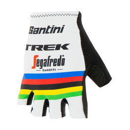 SANTINI Cycling fingerless gloves - TREK SEGAFREDO 2020 - white/multicolour
