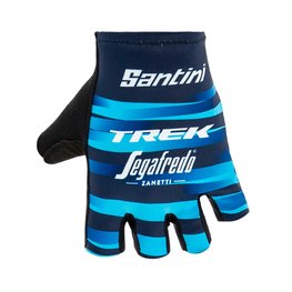 SANTINI Cycling fingerless gloves - TREK 2020 LADY - blue/black
