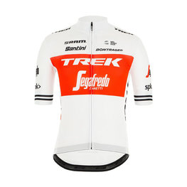 SANTINI Cycling short sleeve jersey - TREK 2019 BLEND - white/red