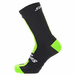 SANTINI Cyclingclassic socks - X IRONMAN VIS - black/green