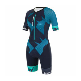 SANTINI Cycling overal - X IRONMAN CUPIO LADY - blue