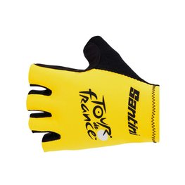 SANTINI Cycling fingerless gloves - TOUR DE FRANCE 2024 - yellow