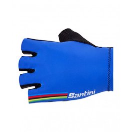 SANTINI Cycling fingerless gloves - UCI RAINBOW - rainbow/blue
