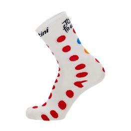 SANTINI Cyclingclassic socks - TOUR DE FRANCE 2024 - red/white