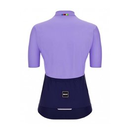 SANTINI Cycling short sleeve jersey - UCI RIGA LADY - blue/purple