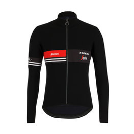 SANTINI Cycling winter long sleeve jersey - TREK 19 ICON WINTER - black