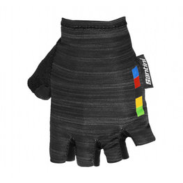 SANTINI Cycling fingerless gloves - UCI RAINBOW - black