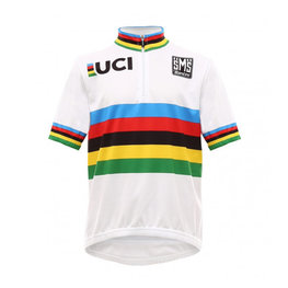 SANTINI Cycling short sleeve jersey - UCI KIDS - multicolour/white