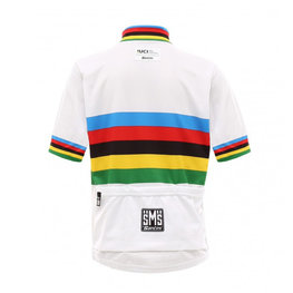 SANTINI Cycling short sleeve jersey - UCI KIDS - multicolour/white