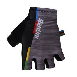SANTINI Cycling fingerless gloves - UCI RAINBOW - grey