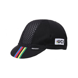 SANTINI Cycling hat - UCI RAINBOW - black