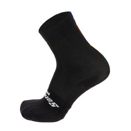 SANTINI Cyclingclassic socks - UCI RAINBOW - black
