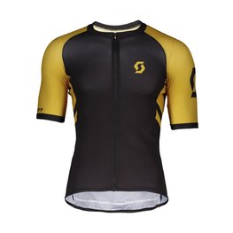 SCOTT Cycling short sleeve jersey - RC PREMIUM CLIMBER - black/yellow