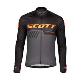 SCOTT Cycling summer long sleeve jersey - RC TEAM 10 SUMMER - orange/black