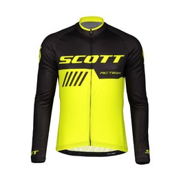 SCOTT Cycling summer long sleeve jersey - RC TEAM 10 SUMMER - yellow/black