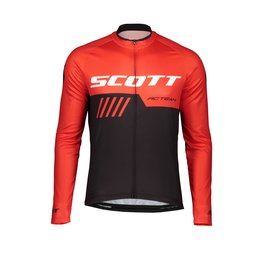 SCOTT Cycling summer long sleeve jersey - RC TEAM 10 SUMMER - red/black