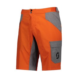 SCOTT Cycling shorts without bib - TRAIL FLOW - orange/grey