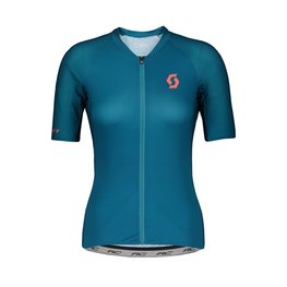 SCOTT Cycling short sleeve jersey - RC PREMIUM LADY - blue