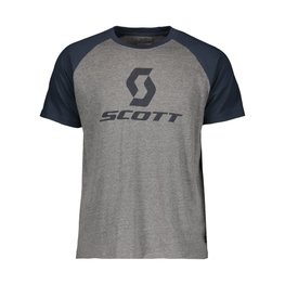 SCOTT Cycling short sleeve t-shirt - 10 ICON RAGLAN - blue/grey