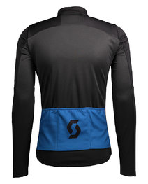 SCOTT Cycling thermal jacket - RC WARM HYBRID WB - blue/black