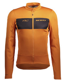 SCOTT Cycling winter set with jacket - RC WARM HYBRID WB - black/orange