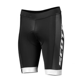 SCOTT Cycling shorts without bib - RC TEAM - black/white