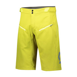SCOTT Cycling shorts without bib - TRAIL VERTIC - yellow