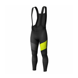 SCOTT Cycling long bib trousers - RC WARM WB - black/yellow