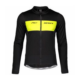 SCOTT Cycling thermal jacket - RC WARM HYBRID WB - yellow/black