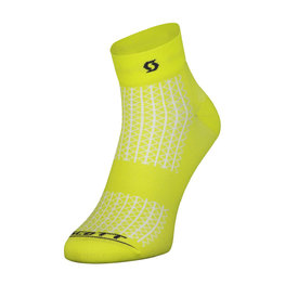 SCOTT Cycling ankle socks - PERFORMANCE QUARTER - yellow/black