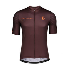 SCOTT Cycling short sleeve jersey - RC TEAM 10 - bordeaux/orange