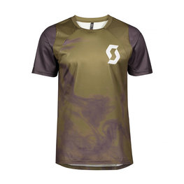 SCOTT Cycling short sleeve jersey - TRAIL VERTIC - green/grey