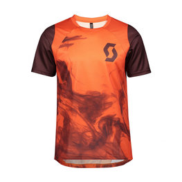 SCOTT Cycling short sleeve jersey - TRAIL VERTIC - bordeaux/red