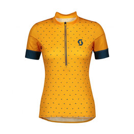 SCOTT Cycling short sleeve jersey - ENDURANCE 20 LADY - yellow/blue