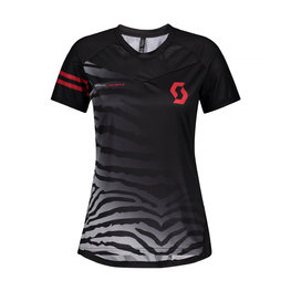 SCOTT Cycling short sleeve jersey - TRAIL VERTIC LADY - black/pink