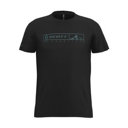 SCOTT Cycling short sleeve t-shirt - 10 NO SHORTCUTS - black