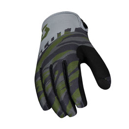 SCOTT Cycling long-finger gloves - 350 DIRT - grey/green