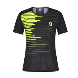 SCOTT Cycling short sleeve t-shirt - RC RUN LADY - black/yellow
