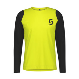 SCOTT Cycling summer long sleeve jersey - TRAIL PROGRESSIVE - yellow/black